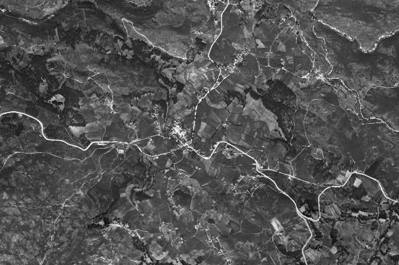Ortofoto de 1956-1957 del núcleo de Fornelos de Montes