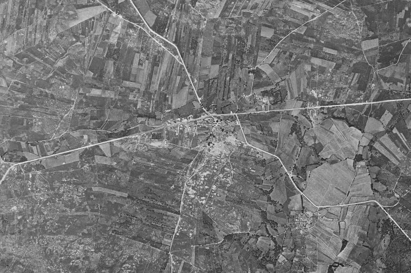 Ortofoto de 1956-1957 del núcleo de Agolada