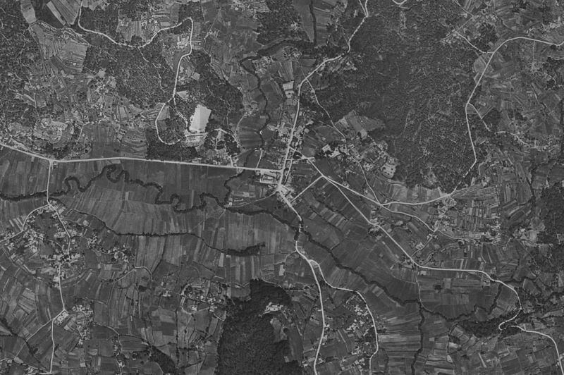 Ortofoto de 1956-1957 del núcleo de Gondomar
