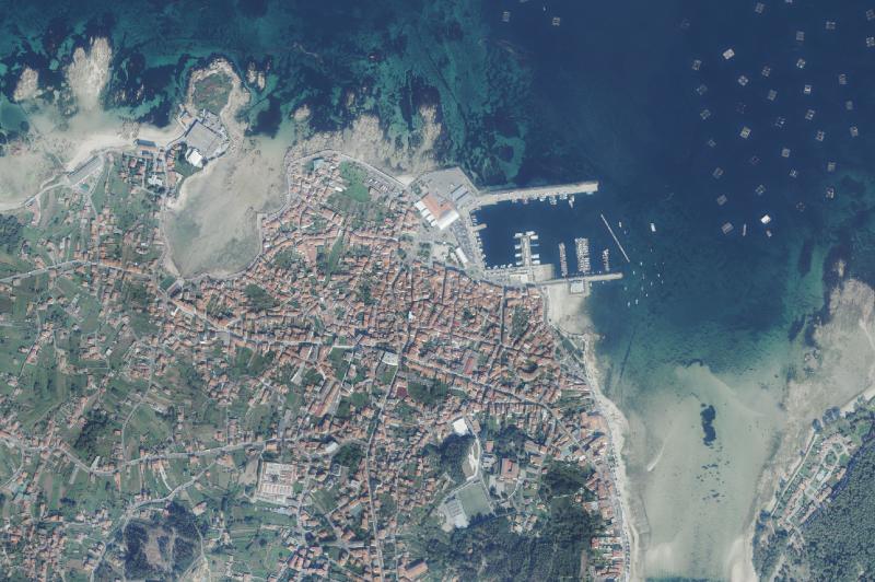 Ortofoto actual del núcleo de O Grove