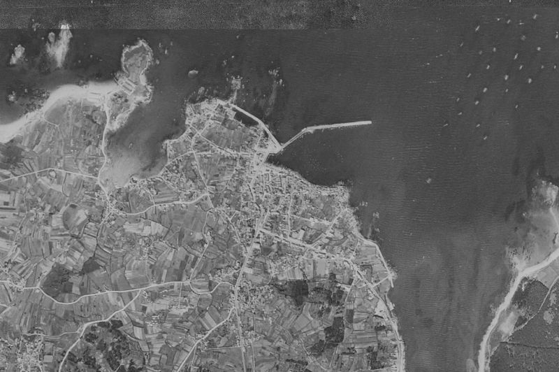Ortofoto de 1956-1957 del núcleo de O Grove