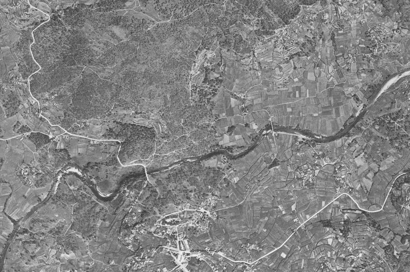 Ortofoto de 1956-1957 del núcleo de Mondariz