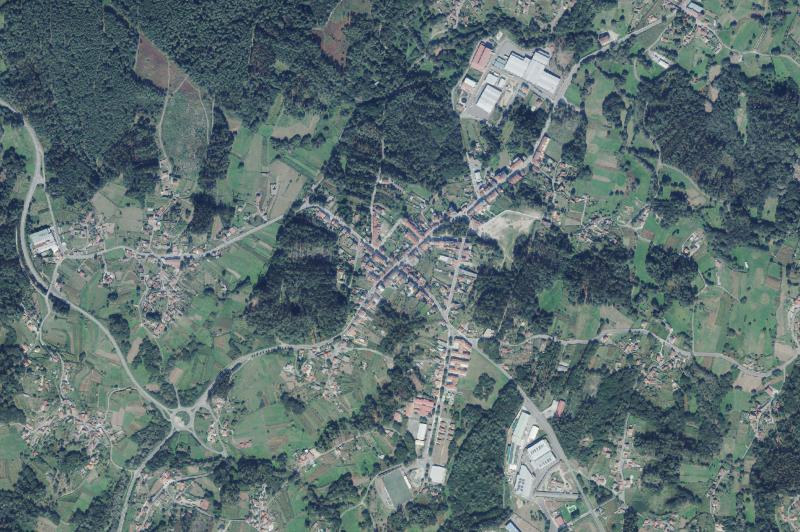 Ortofoto actual del núcleo de Moraña