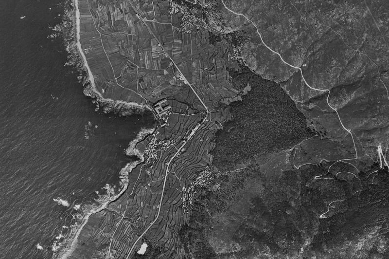Ortofoto de 1956-1957 del núcleo de Oia