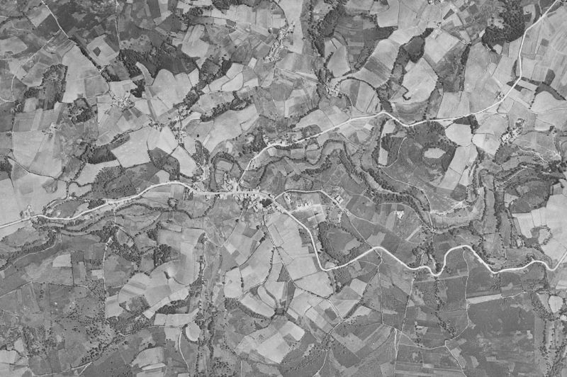 Ortofoto de 1956-1957 del núcleo de Rodeiro