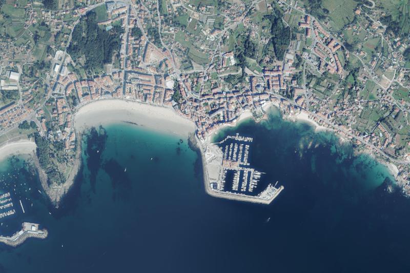 Ortofoto actual del núcleo de Sanxenxo
