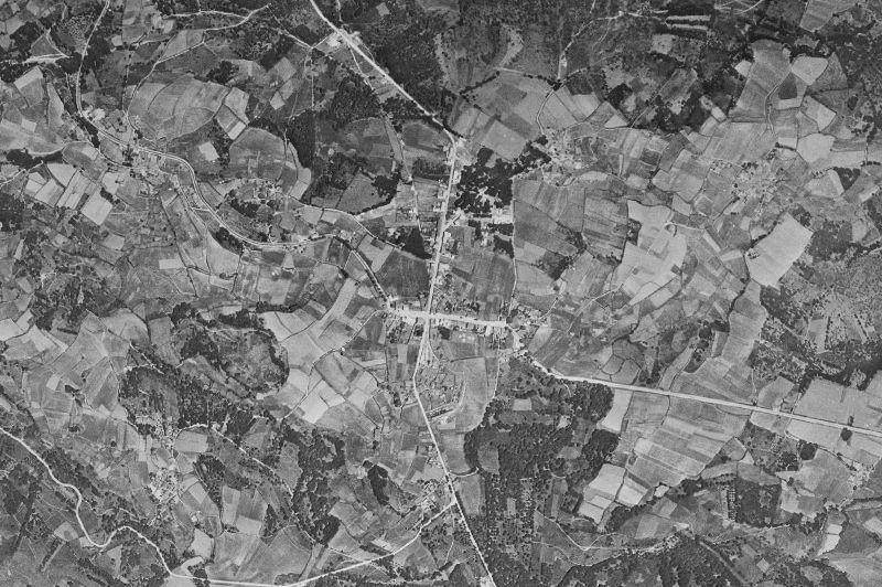 Ortofoto de 1956-1957 del núcleo de Silleda