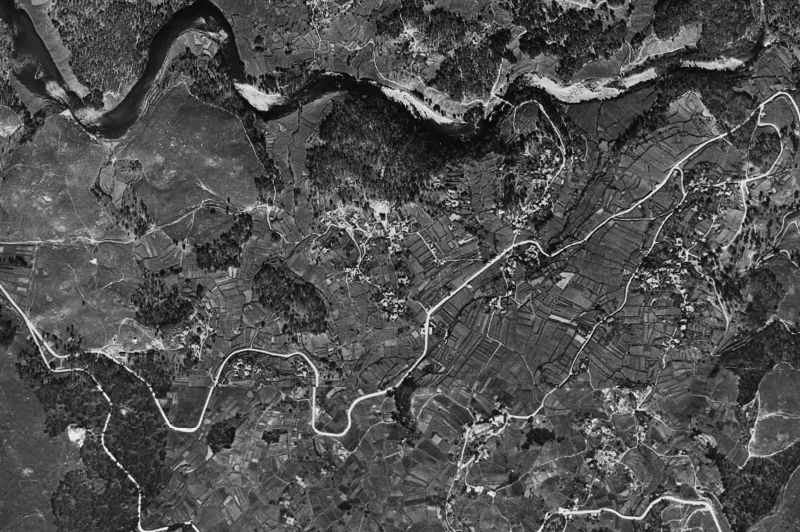 Ortofoto de 1956-1957 del núcleo de Soutomaior