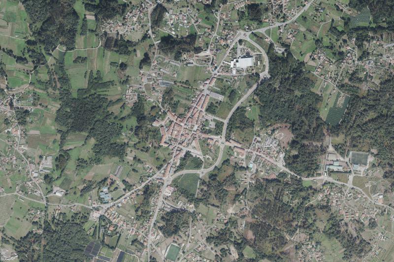 Ortofoto actual del núcleo de Tomiño