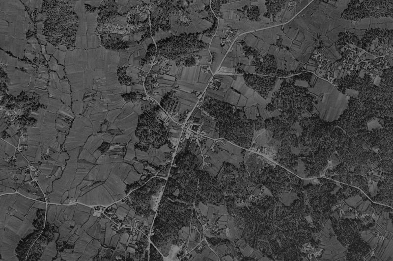 Ortofoto de 1956-1957 del núcleo de Tomiño