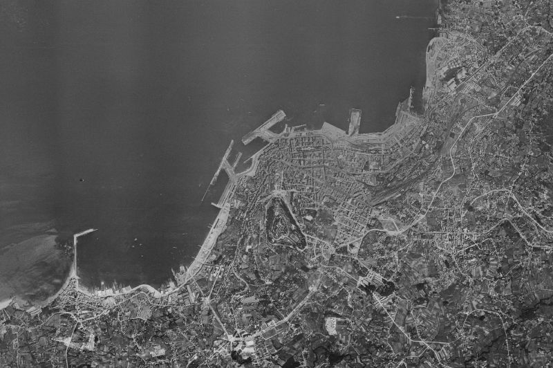 Ortofoto de 1956-1957 del núcleo de Vigo