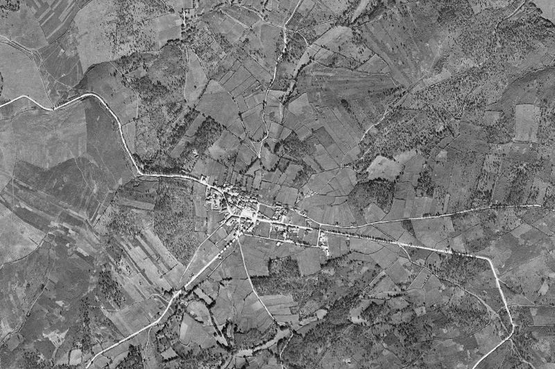 Ortofoto de 1956-1957 del núcleo de Vila de Cruces