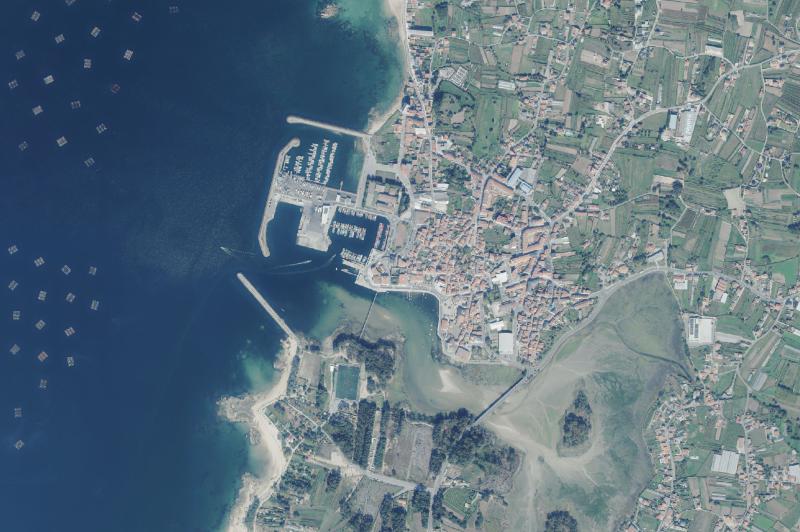 Ortofoto actual del núcleo de Vilanova de Arousa