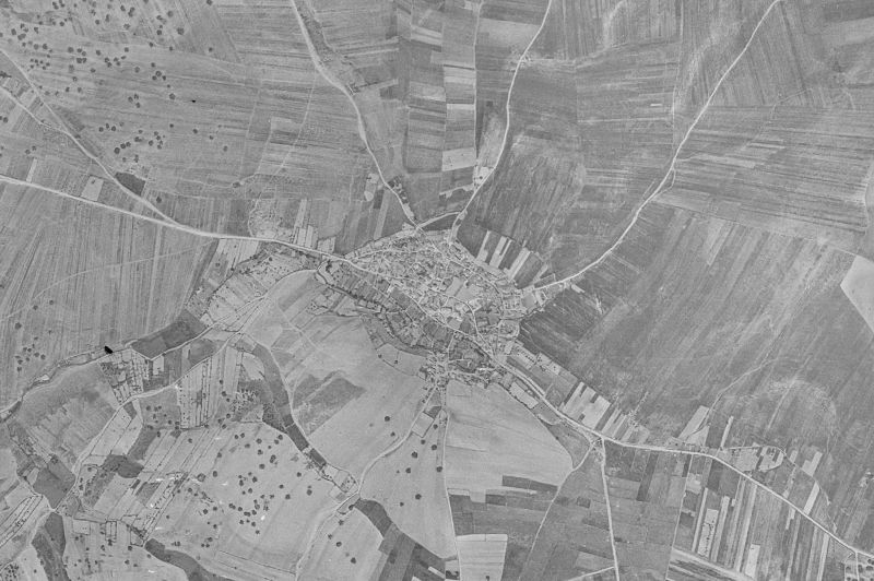 Ortofoto de 1956-1957 del núcleo de La Alameda de Gardón