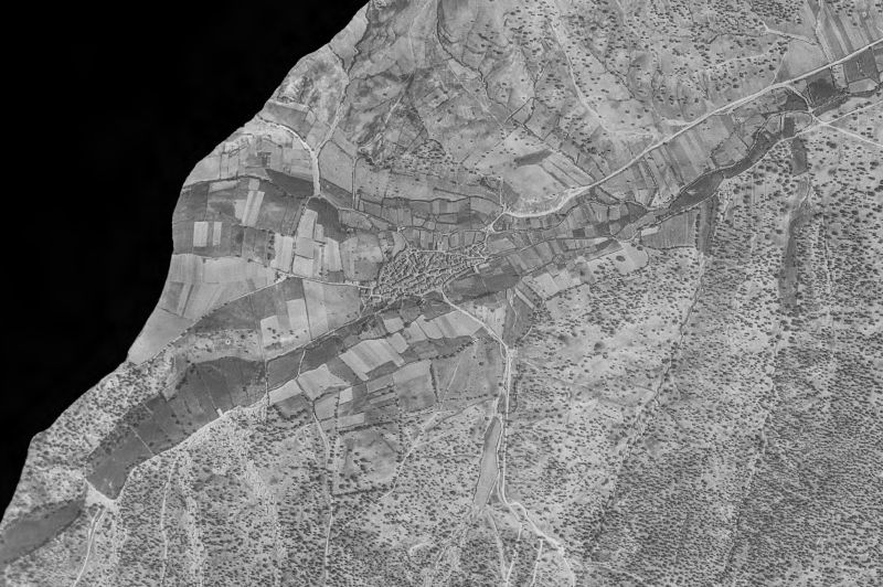 Ortofoto de 1956-1957 del núcleo de La Alamedilla