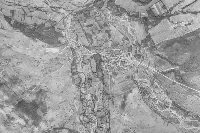 Ortofoto de 1956-1957 del núcleo de Alba de Yeltes