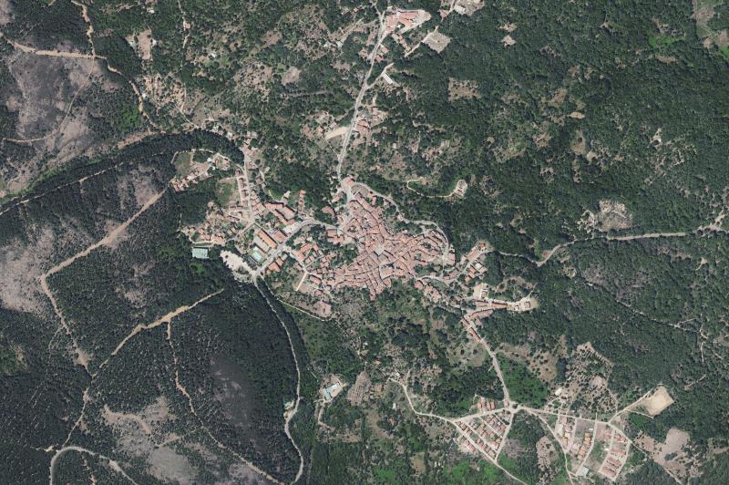 Ortofoto actual del núcleo de La Alberca