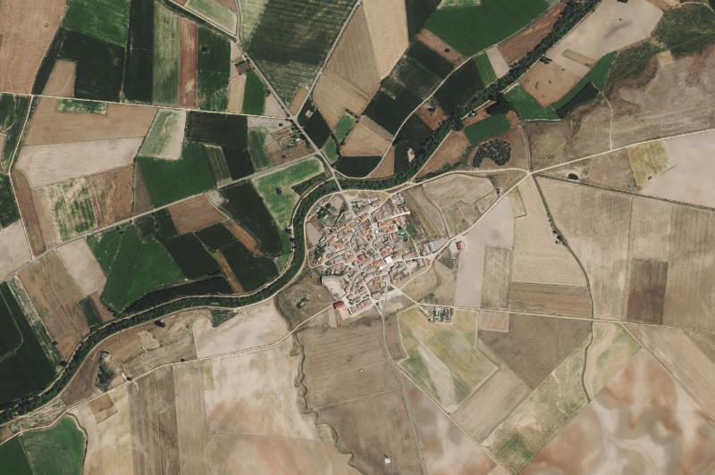 Ortofoto actual del núcleo de Alconada