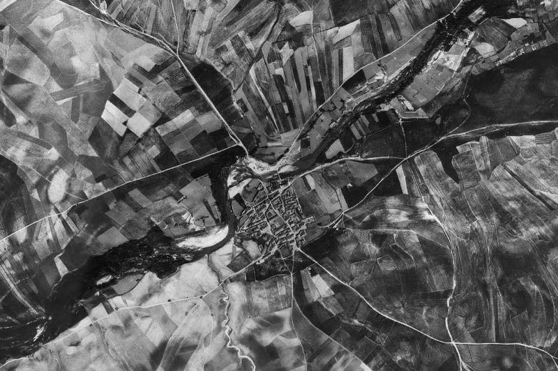 Ortofoto de 1956-1957 del núcleo de Alconada