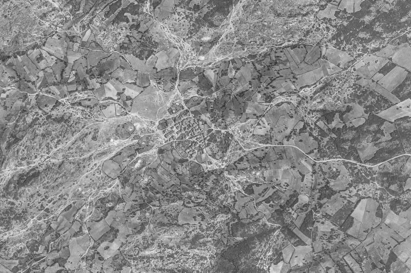 Ortofoto de 1956-1957 del núcleo de Aldeacipreste