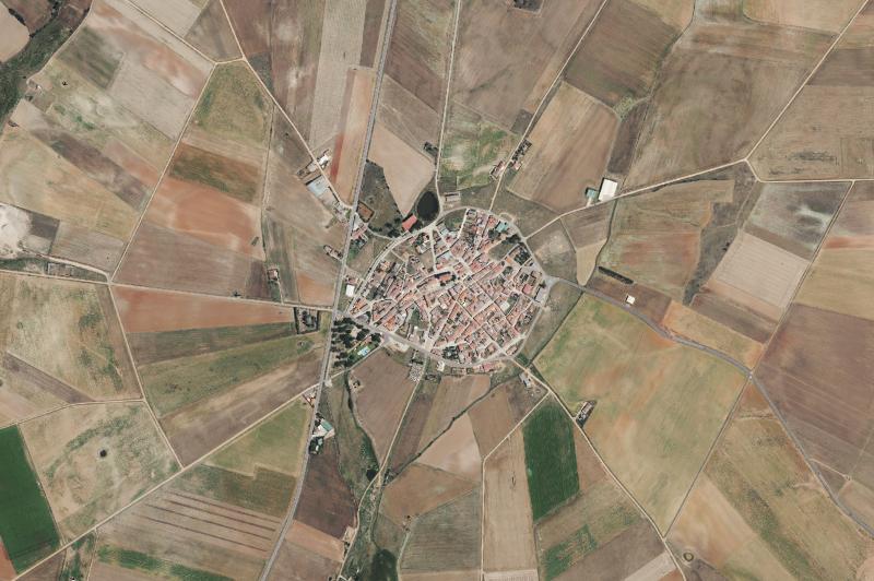 Ortofoto actual del núcleo de Aldeanueva de Figueroa