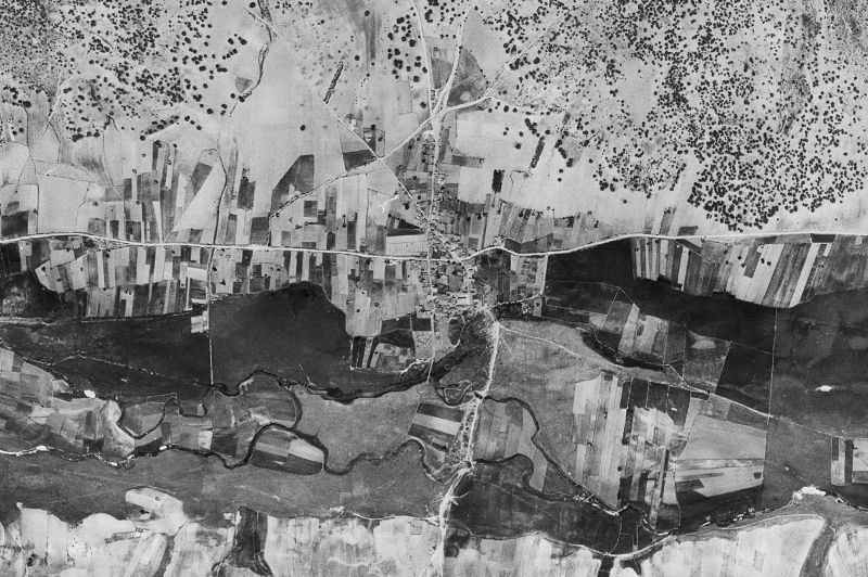 Ortofoto de 1956-1957 del núcleo de Aldearrodrigo