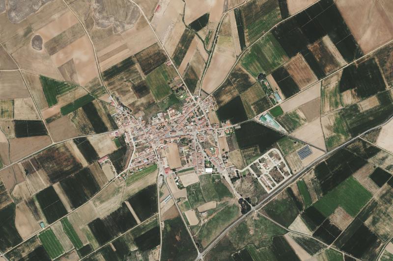 Ortofoto actual del núcleo de Aldearrubia