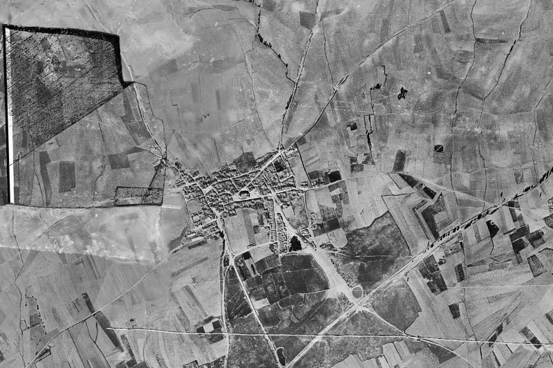 Ortofoto de 1956-1957 del núcleo de Aldearrubia