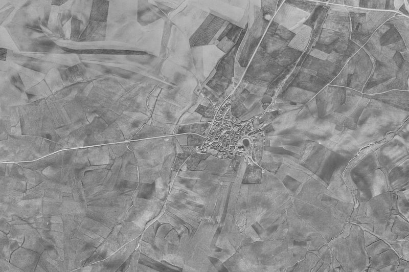 Ortofoto de 1956-1957 del núcleo de Aldeaseca de Alba