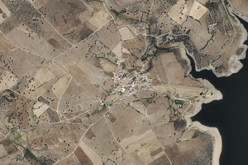 Ortofoto actual del núcleo de Aldeavieja de Tormes