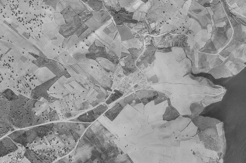 Ortofoto de 1956-1957 del núcleo de Aldeavieja de Tormes