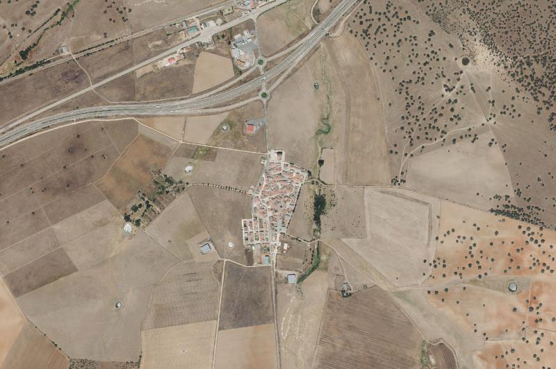 Ortofoto actual del núcleo de Aldehuela de la Bóveda