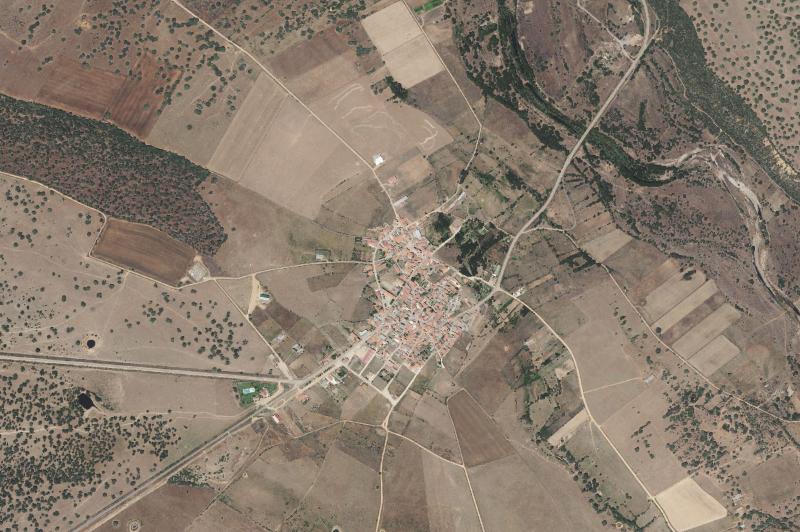 Ortofoto actual del núcleo de Aldehuela de Yeltes
