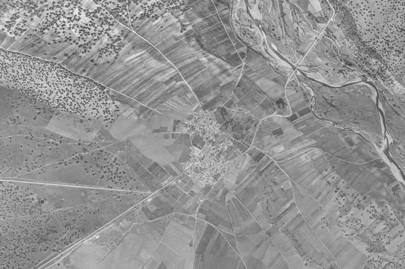 Ortofoto de 1956-1957 del núcleo de Aldehuela de Yeltes