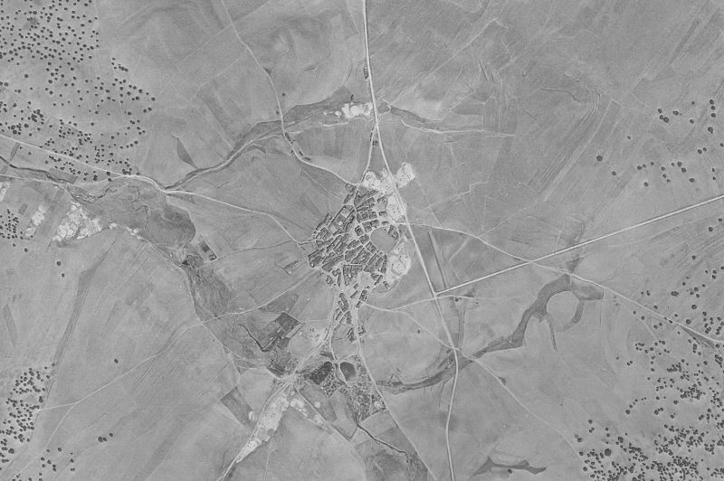 Ortofoto de 1956-1957 del núcleo de Anaya de Alba