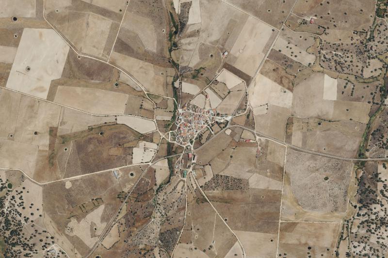 Ortofoto actual del núcleo de Añover de Tormes