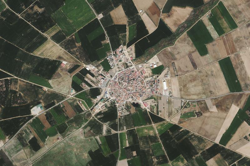 Ortofoto actual del núcleo de Arabayona de Mógica