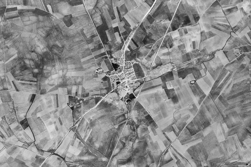 Ortofoto de 1956-1957 del núcleo de Arcediano