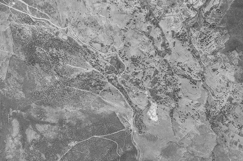 Ortofoto de 1956-1957 del núcleo de San Miguel del Robledo