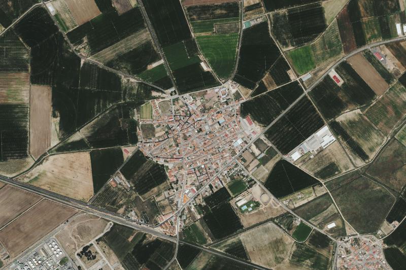 Ortofoto actual del núcleo de Babilafuente