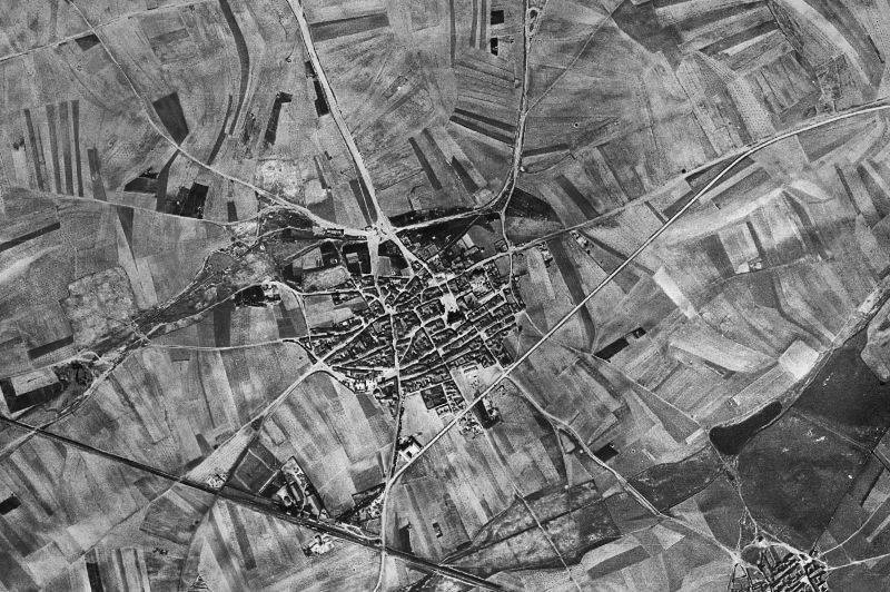 Ortofoto de 1956-1957 del núcleo de Babilafuente