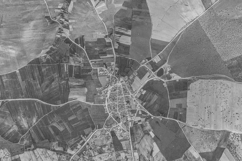 Ortofoto de 1956-1957 del núcleo de Bañobárez