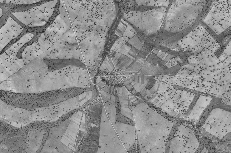 Ortofoto de 1956-1957 del núcleo de Barceo