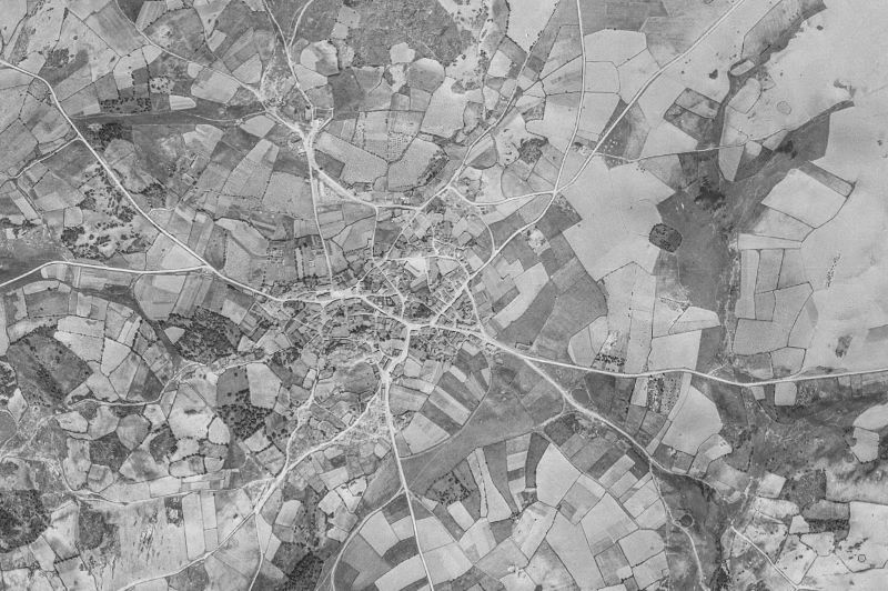 Ortofoto de 1956-1957 del núcleo de Barruecopardo
