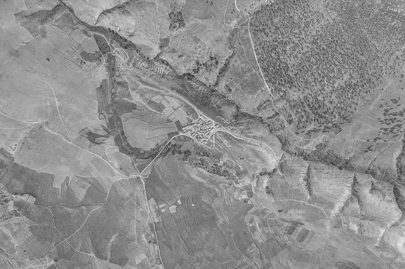 Ortofoto de 1956-1957 del núcleo de La Bastida