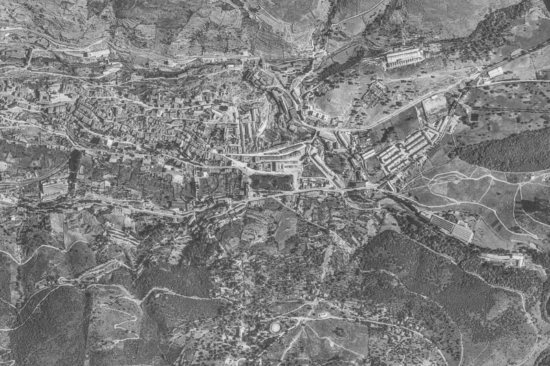 Ortofoto de 1956-1957 del núcleo de Béjar