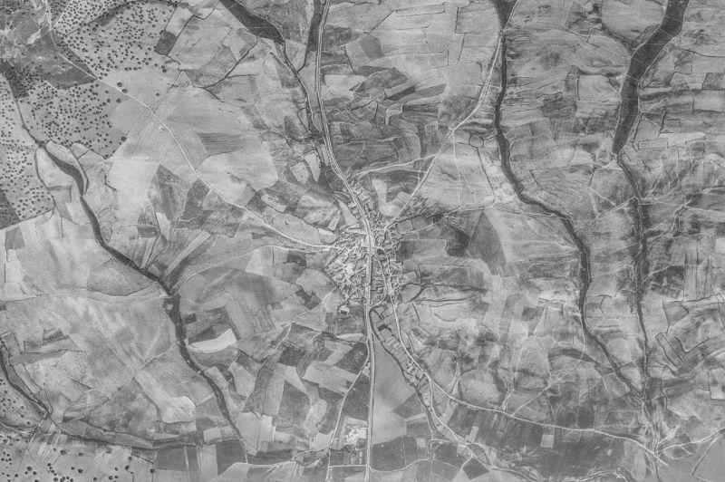 Ortofoto de 1956-1957 del núcleo de Beleña