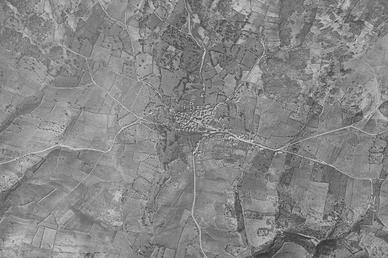 Ortofoto de 1956-1957 del núcleo de Bermellar