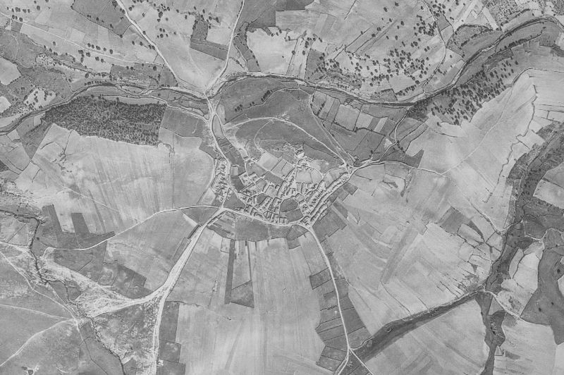 Ortofoto de 1956-1957 del núcleo de Berrocal de Salvatierra