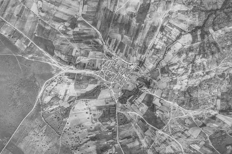 Ortofoto de 1956-1957 del núcleo de Bogajo